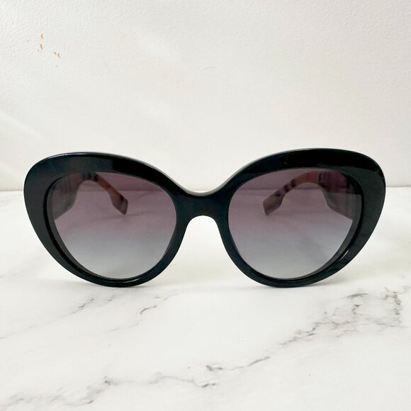 Burberry 54mm Round Cat Eye Sunglasses - Picture 7 of 12